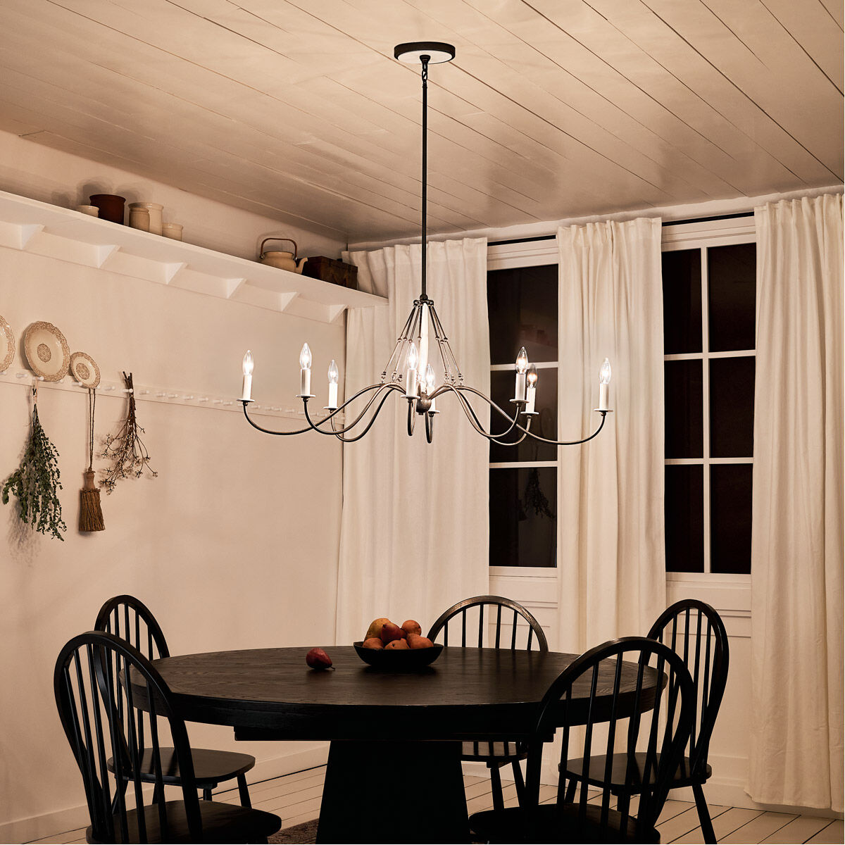 Homestead Freesia 8 Light 20 inch Anvil Iron Chandelier Linear Ceiling Light