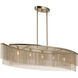 Khaite 5 Light 46.5 inch Champagne Bronze Linear Chandelier Ceiling Light