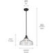 Avery 1 Light Black Pendant Ceiling Light