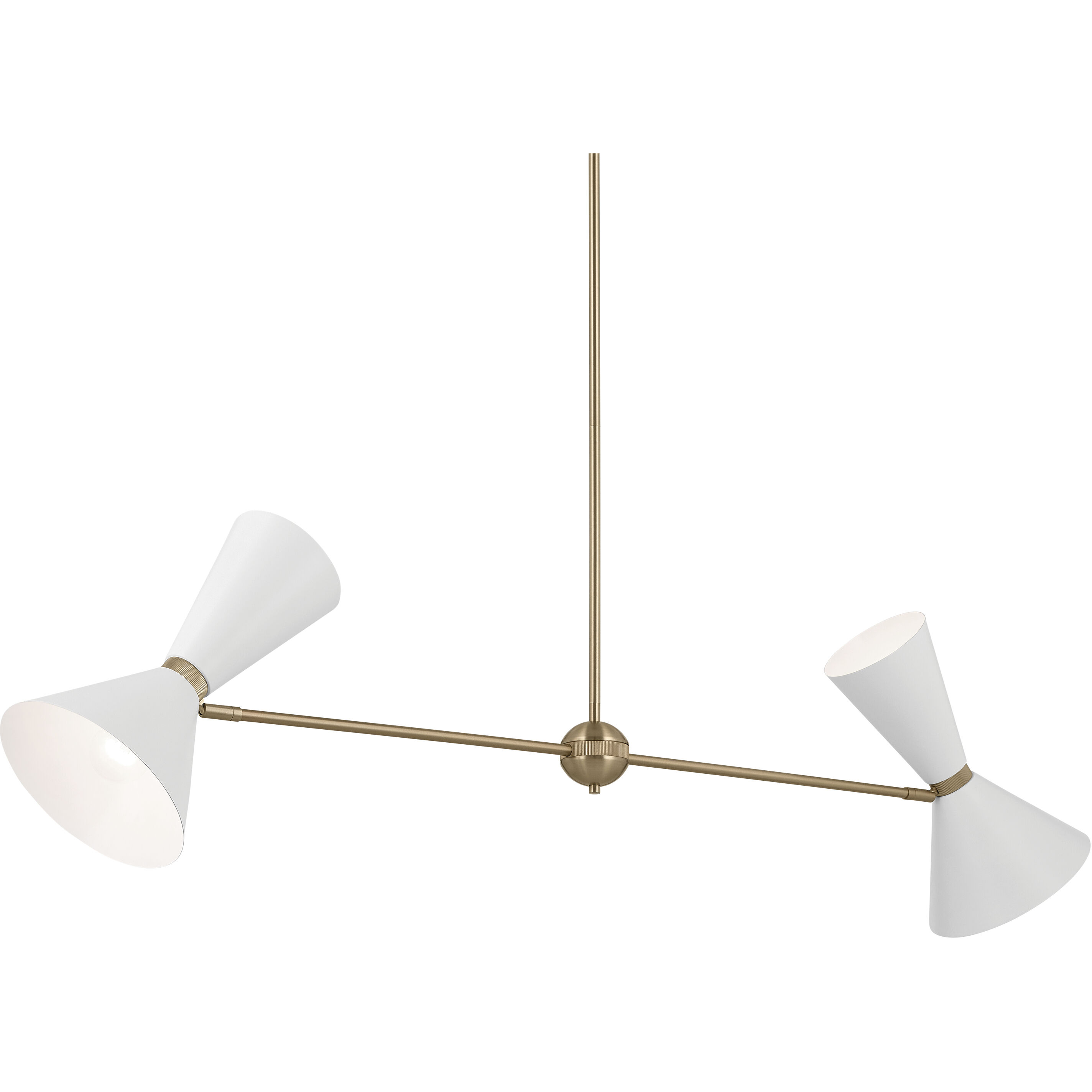 Phix LED 8.75 inch Champagne Bronze with White Chandelier Linear Ceiling Light