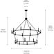 Carrick 18 Light Black Chandelier Ceiling Light, 2 Tier Large