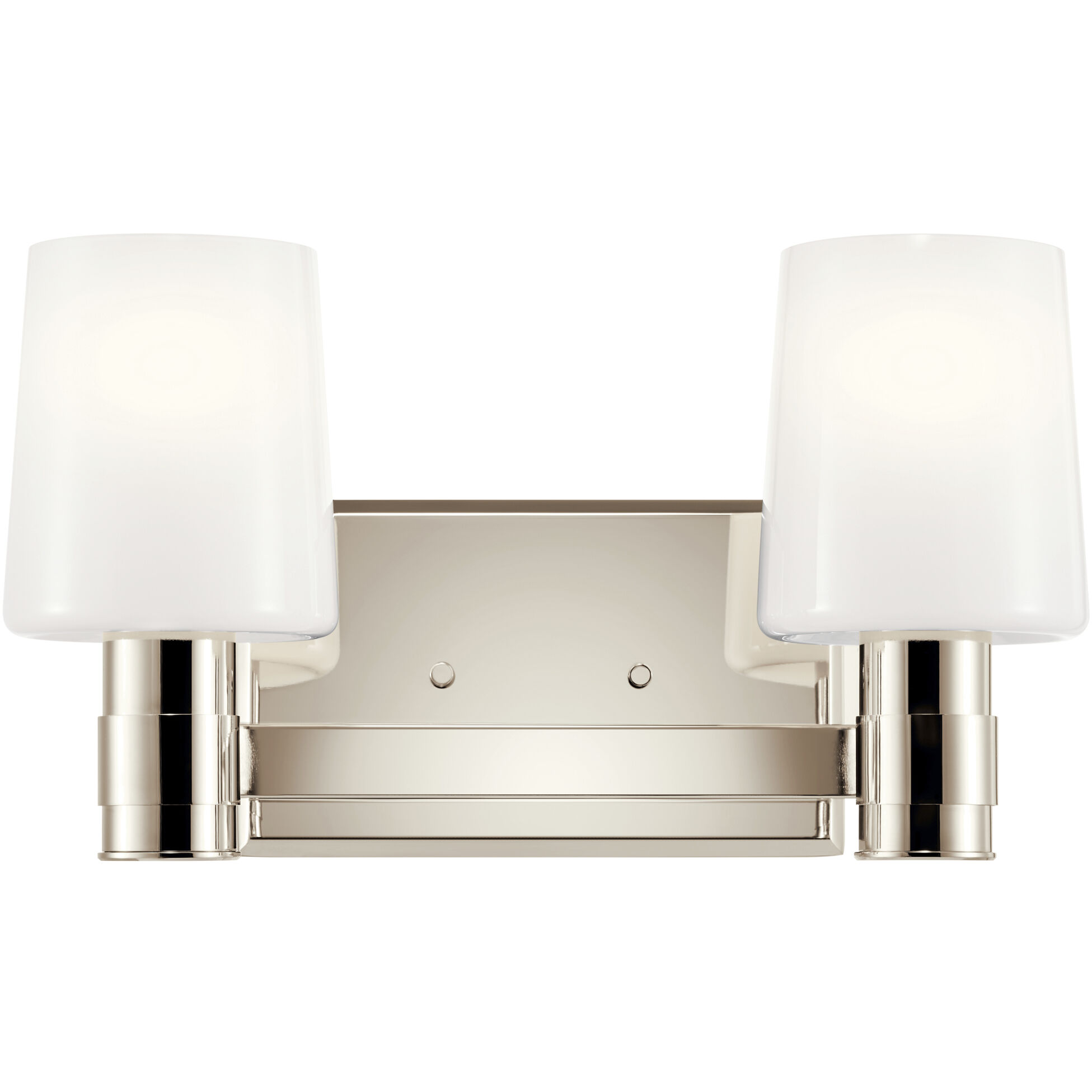 Adani 2 Light 14.5 inch Polished Nickel Bath Bracket Wall Light, 2 Arm