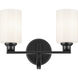 Gioe 2 Light 14.25 inch Black Vanity Light Wall Light