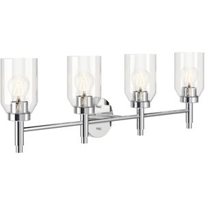 Madden 4 Light 34 inch Chrome Wall Mount Bath Wall Light, 4 Arm