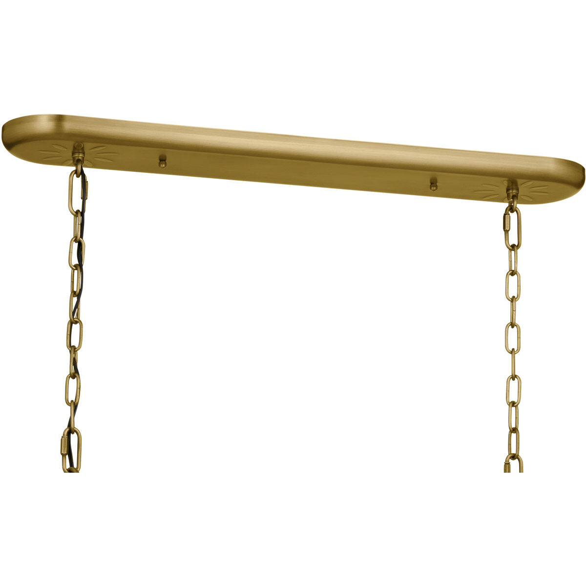 Homestead Heddle 8 Light 13 inch Natural Brass Chandelier Linear Ceiling Light