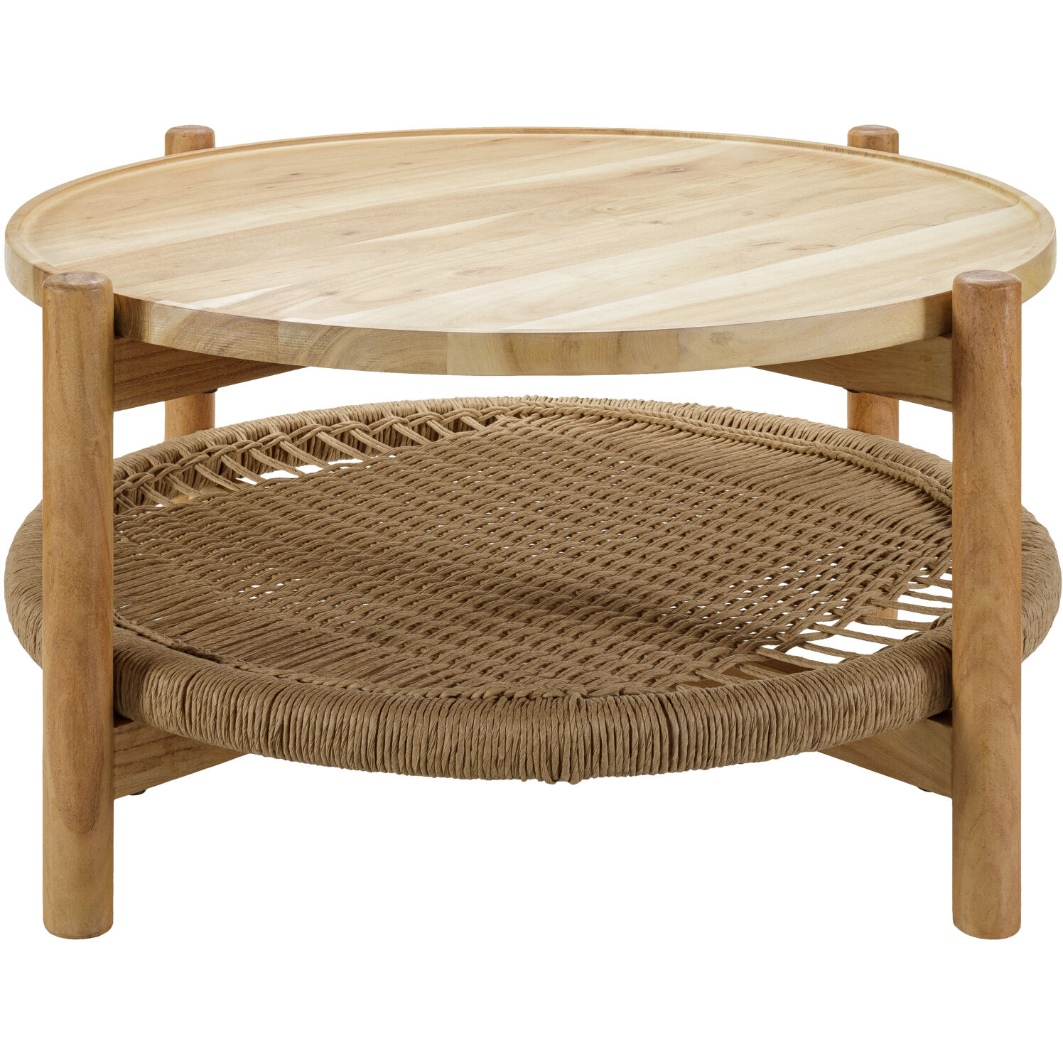 Orly 40 X 40 inch Top: Brown; Base: Wheat/Brown Coffee Table