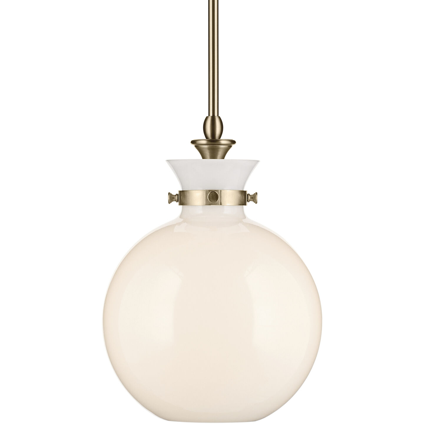 Laria 1 Light Champagne Bronze Pendant Ceiling Light in Opal