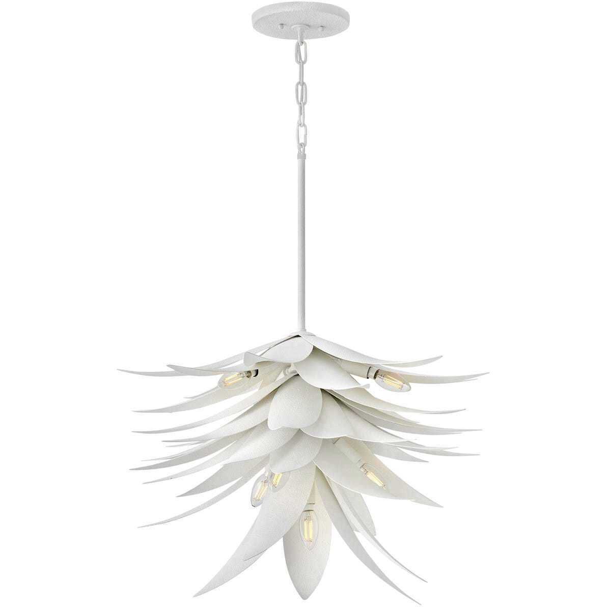 Agave LED 26 inch Textured Plaster Chandelier Ceiling Light