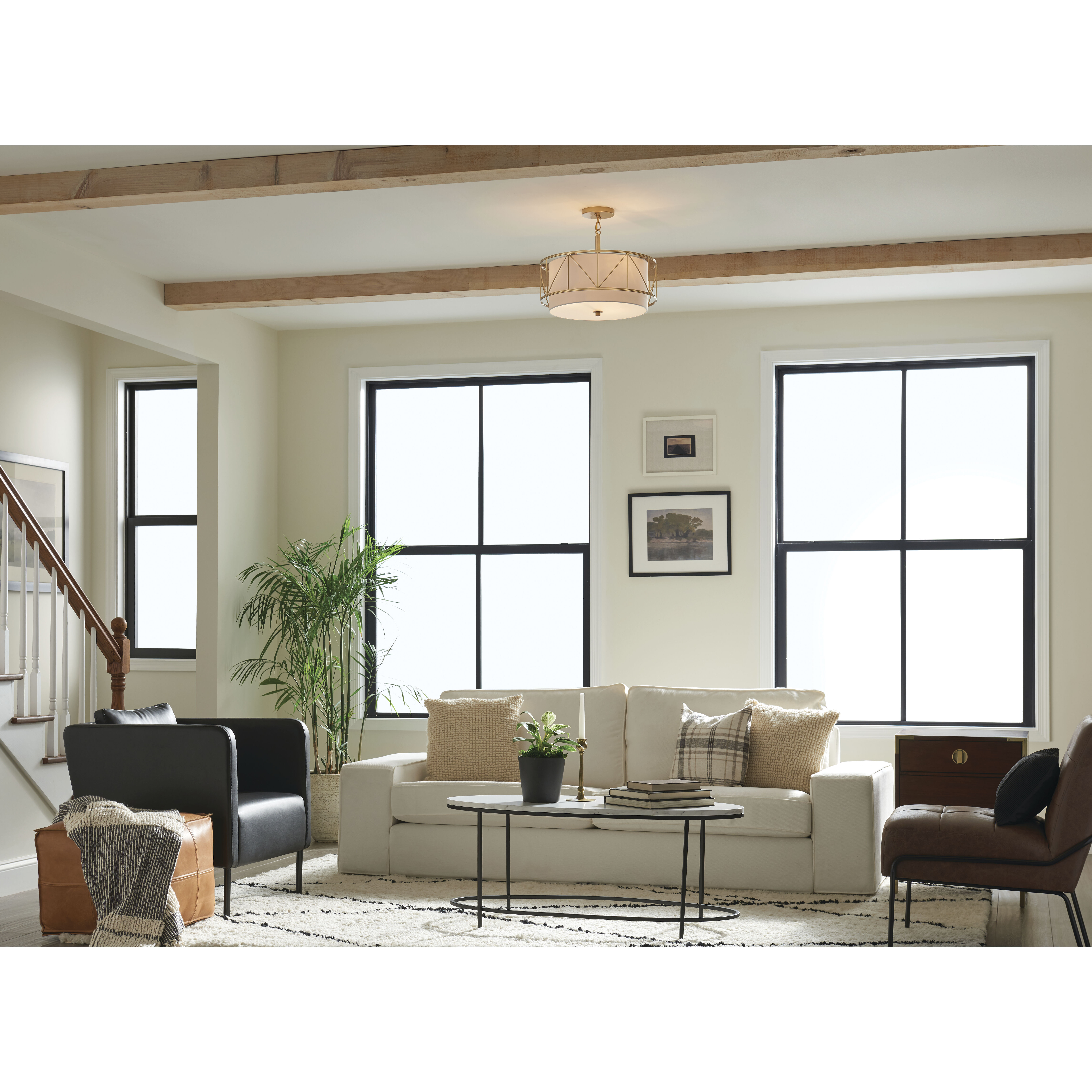 Birkleigh 3 Light 18 inch Classic Gold Flush Mount Ceiling Light