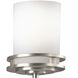 Hendrik 4 Light 34 inch Brushed Nickel Wall Mt Bath 4 Arm Wall Light in Satin Etched Cased Opal