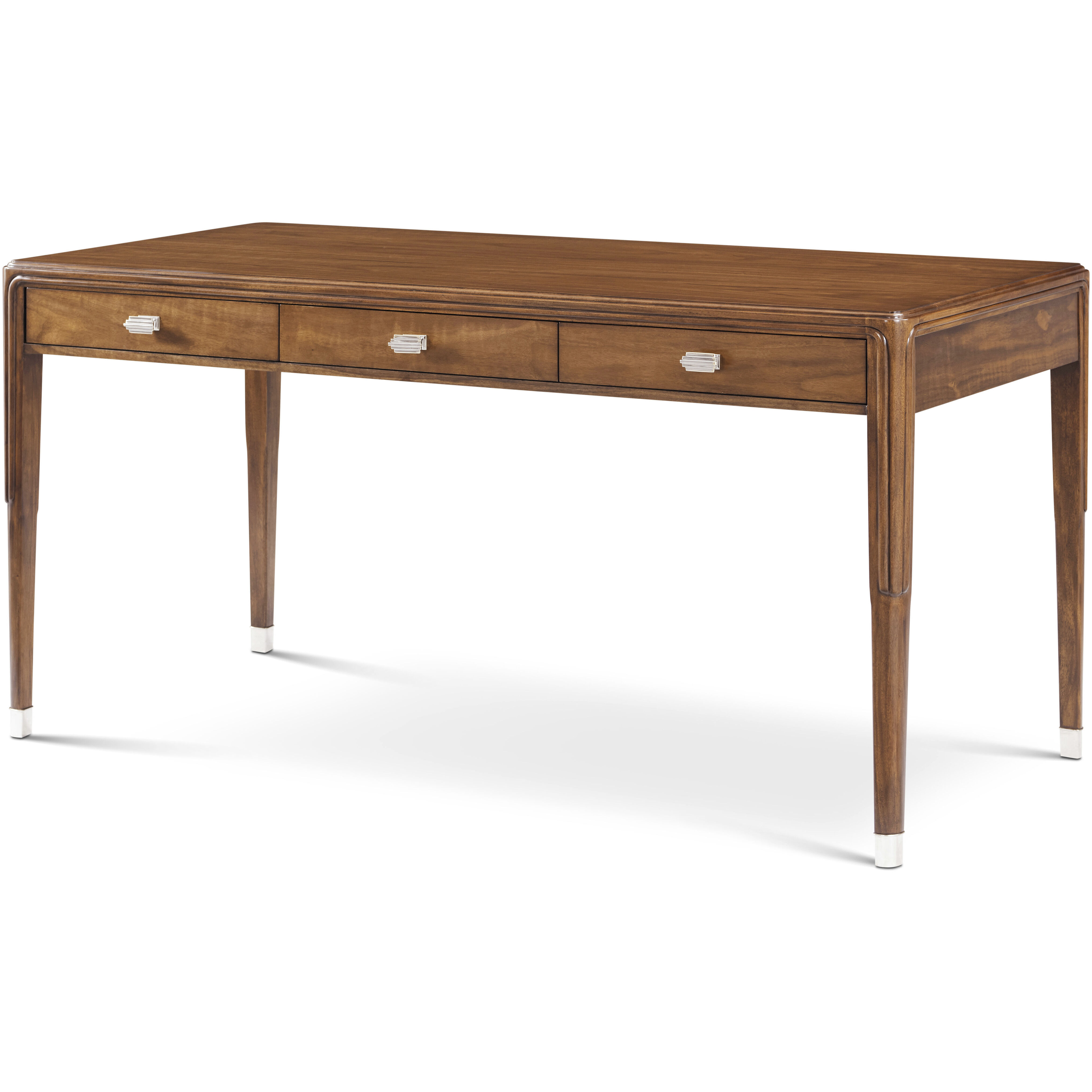 Dorchester 60 X 28 inch Mayfair / Antique White Brass Writing Desk, Wooden