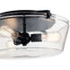Alton 3 Light 19 inch Black Flush Mount Light Ceiling Light