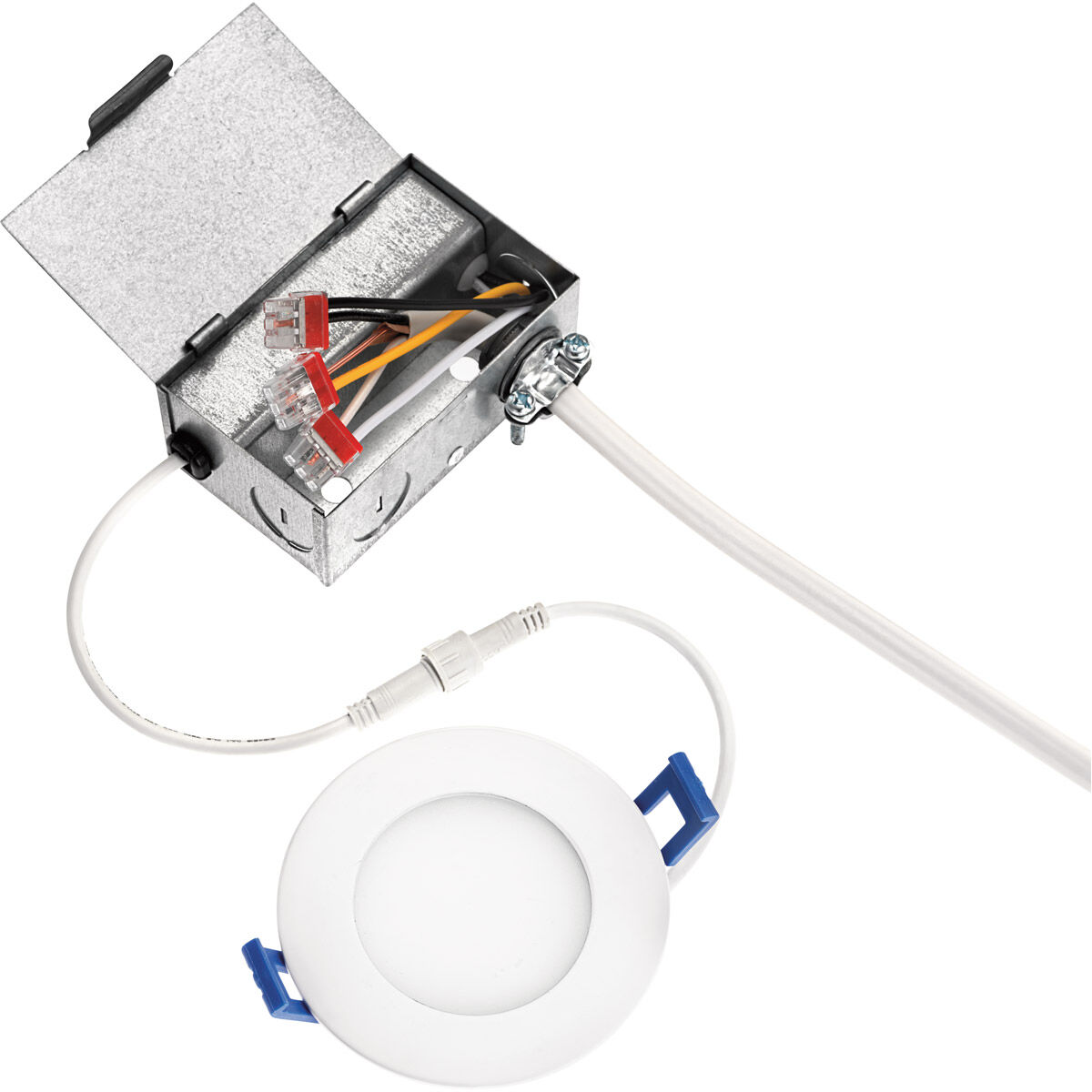 Direct To Ceiling Slim Textured White Downlight