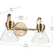 Farum 2 Light 19.25 inch Champagne Bronze Vanity Light Wall Light
