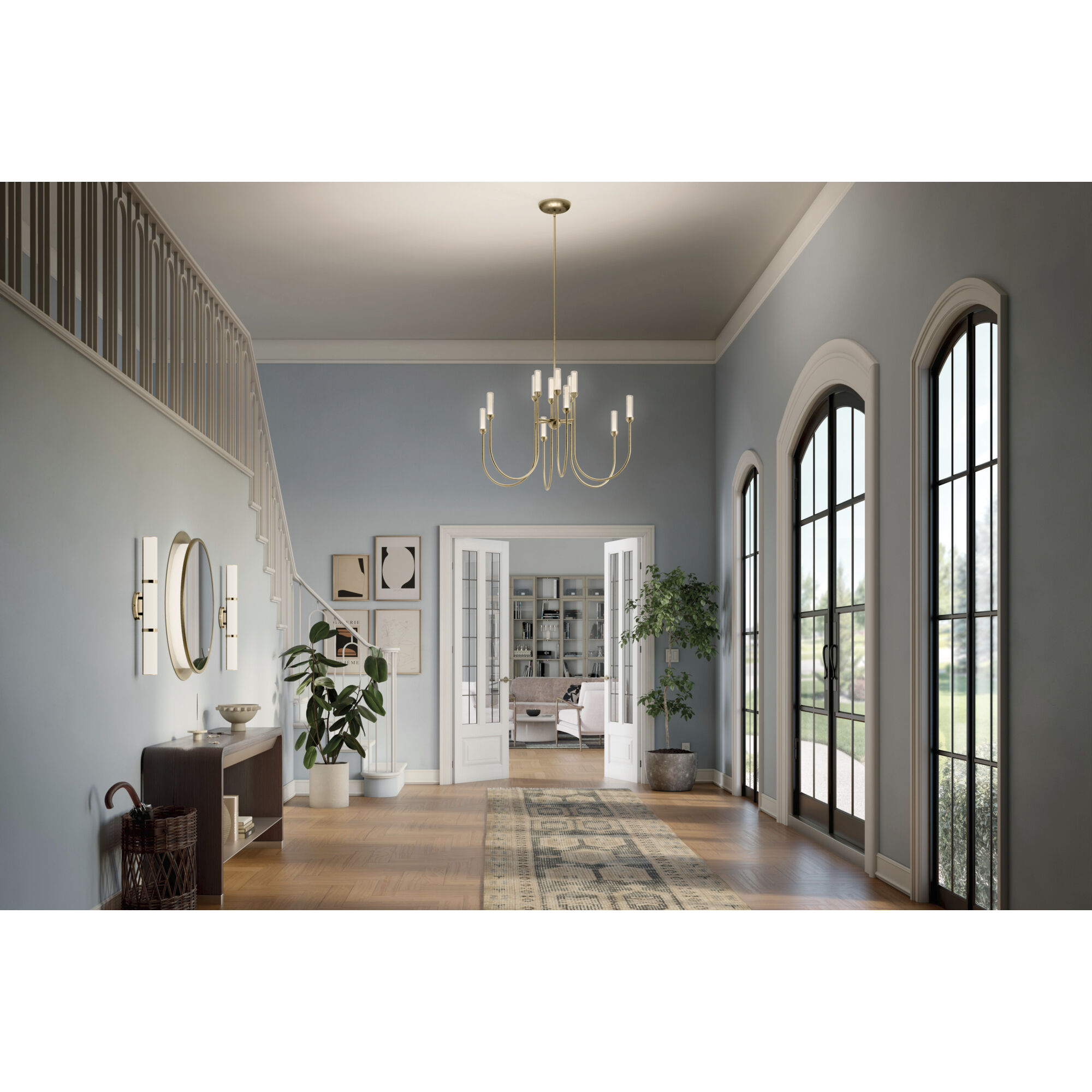 Moraine LED Champagne Bronze Chandelier Ceiling Light