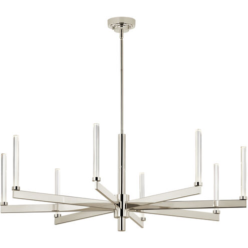 Sycara LED Polished Nickel Chandelier Ceiling Light, 1 Tier Large
