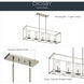 Crosby 5 Light 10 inch Brushed Nickel Chandelier Linear Ceiling Light, Single