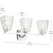 Marant 3 Light 23.75 inch Chrome Vanity Light Wall Light