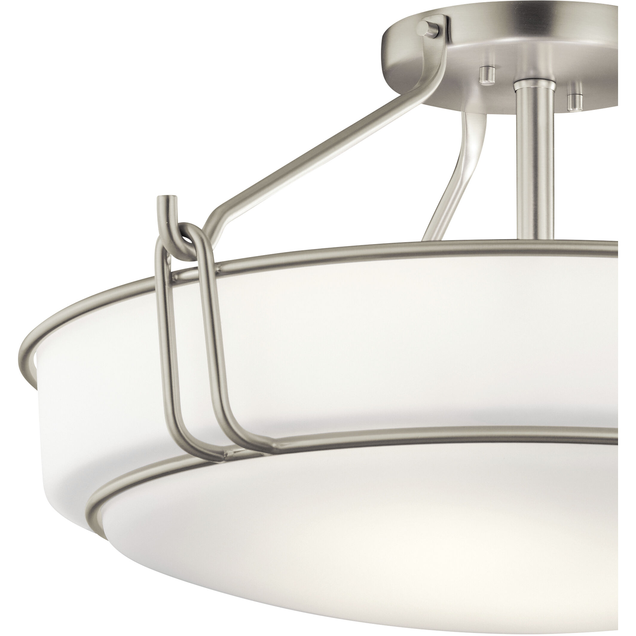 Alkire 4 Light 22 inch Brushed Nickel Semi Flush Light Ceiling Light