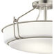 Alkire 4 Light 22 inch Brushed Nickel Semi Flush Light Ceiling Light