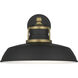 Fielding 1 Light 10 inch Natural Brass Outdoor Wall Light
