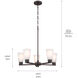 Stamos 5 Light Olde Bronze Chandelier Ceiling Light, Medium, 1 Tier