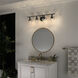 Everett 4 Light 34.25 inch Black Bath Vanity Light Wall Light