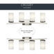Crosby 4 Light 31 inch Brushed Nickel Wall Mt Bath 4 Arm Wall Light