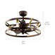 Cavelli 13 inch Satin Natural Bronze with Sat Nat Bronze Blades Ceiling Fan