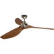 Imari 65 inch Polished Nickel with Walnut Blades Ceiling Fan