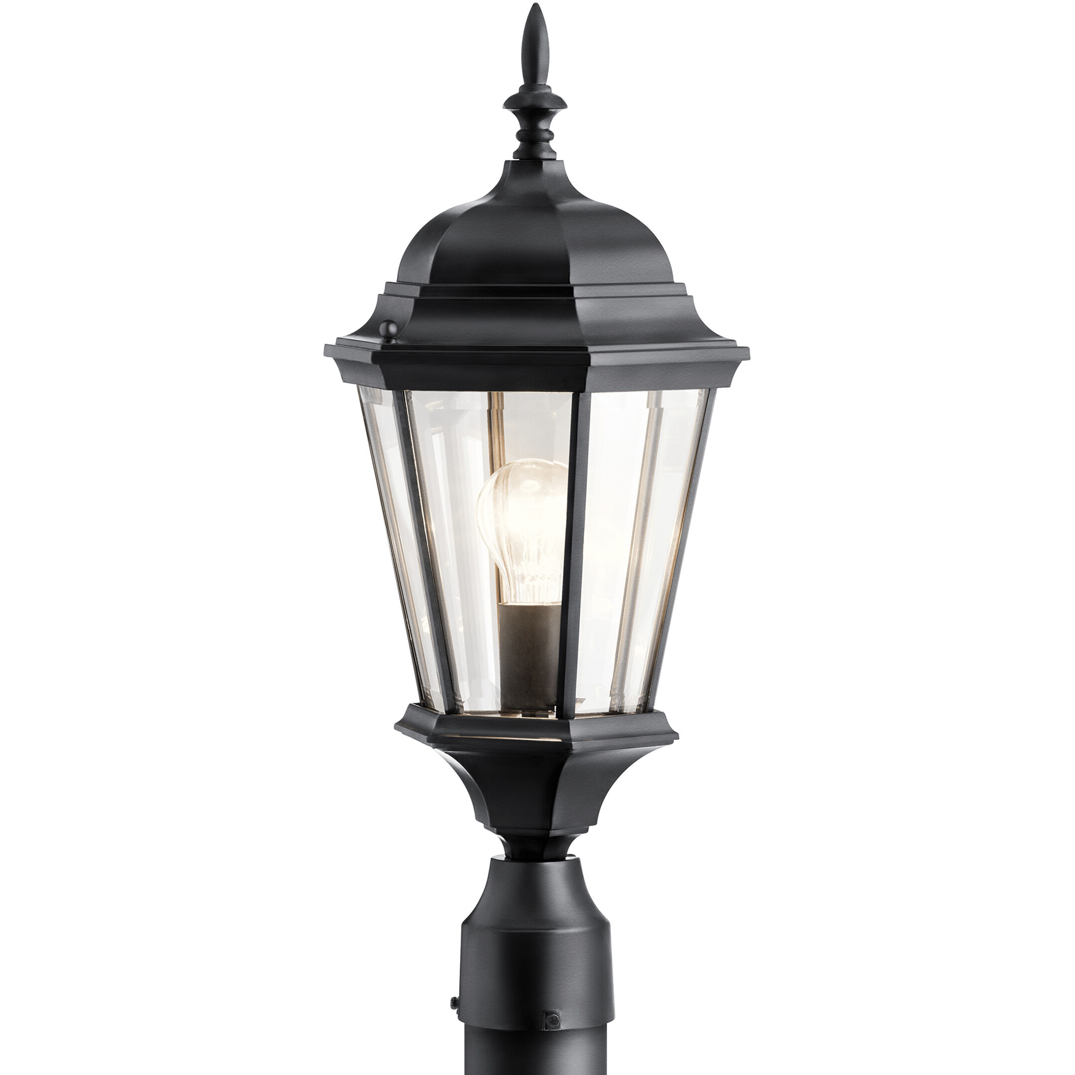 Madison 1 Light 22 inch Black Outdoor Post Lantern