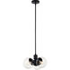 Silvarious 3 Light Black Chandelier/Semi Flush Ceiling Light