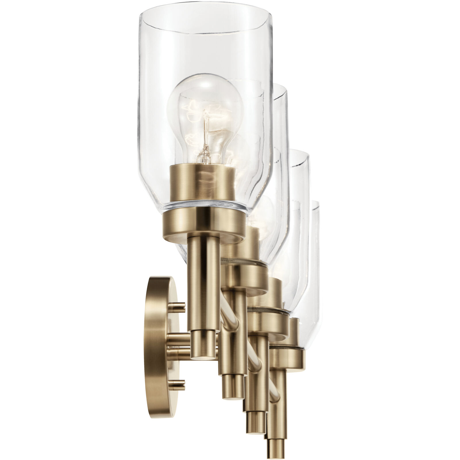 Madden 4 Light 34 inch Champagne Bronze Wall Mount Bath Wall Light, 4 Arm