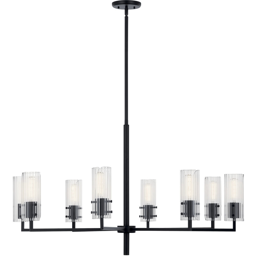 Velestino 8 Light Black Chandelier Ceiling Light