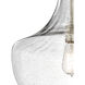 Everly 1 Light 14 inch Brushed Nickel Pendant Ceiling Light in Clear Seeded