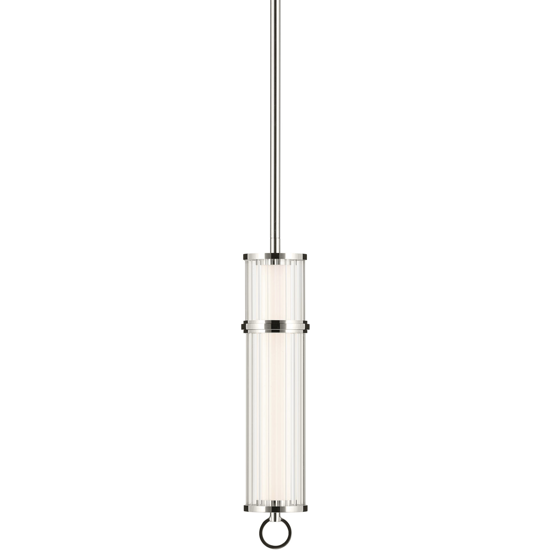 Riven LED Polished Nickel Mini Pendant Ceiling Light