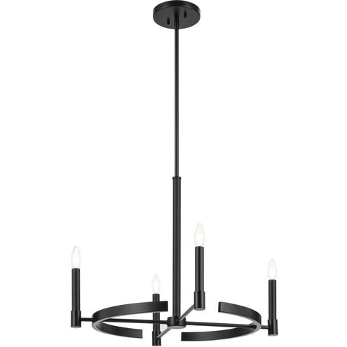 Tolani 4 Light Black Chandelier Ceiling Light