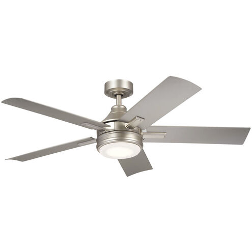 Tide 52 inch Brushed Nickel with Silver Blades Ceiling Fan