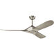 Mylo Weather Plus 60 inch Painted Brushed Nickel with Nickel Blades Ceiling Fan