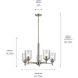 Shailene 5 Light Brushed Nickel Chandelier Ceiling Light in Clear