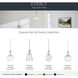 Everly 1 Light 14 inch Brushed Nickel Pendant Ceiling Light in Clear Seeded