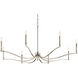 Malene 8 Light Polished Nickel Chandelier Ceiling Light, 1 Tier Large