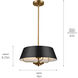Luella 3 Light 16 inch Black Pendant Ceiling Light