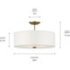 Shailene 3 Light 18 inch Natural Brass Semi Flush Light Ceiling Light