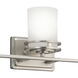 Hendrik 3 Light 24 inch Brushed Nickel Wall Mt Bath 3 Arm Wall Light in Satin Etched Cased Opal