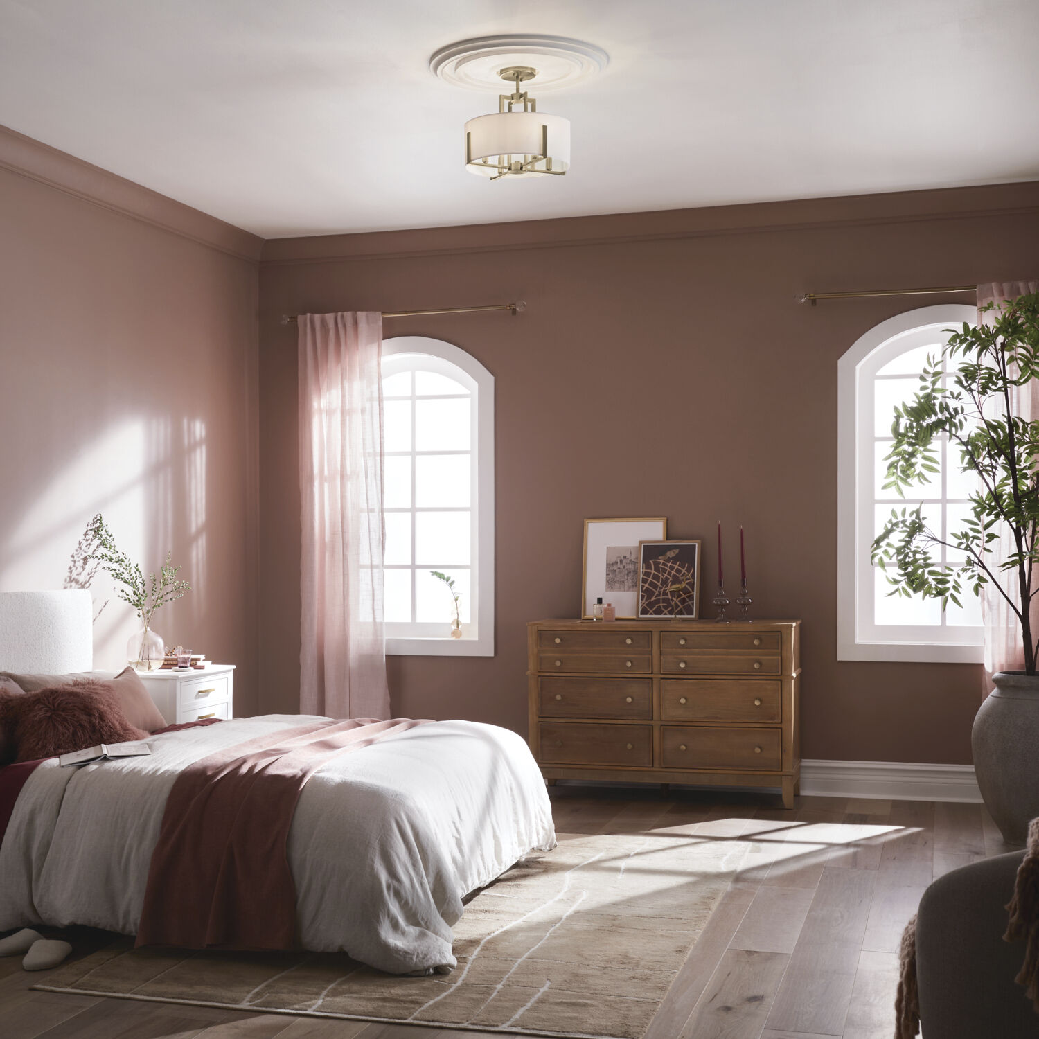 Kichler 52591CPZ Malen LED 15.5 inch Champagne Bronze Semi