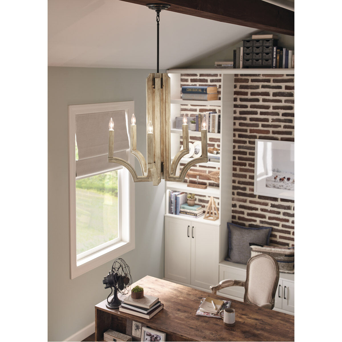 Botanica 5 Light 26 inch Anvil Iron Chandelier 1 Tier Medium Ceiling Light, Medium