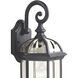 Barrie 1 Light 16 inch Black Outdoor Wall, Medium