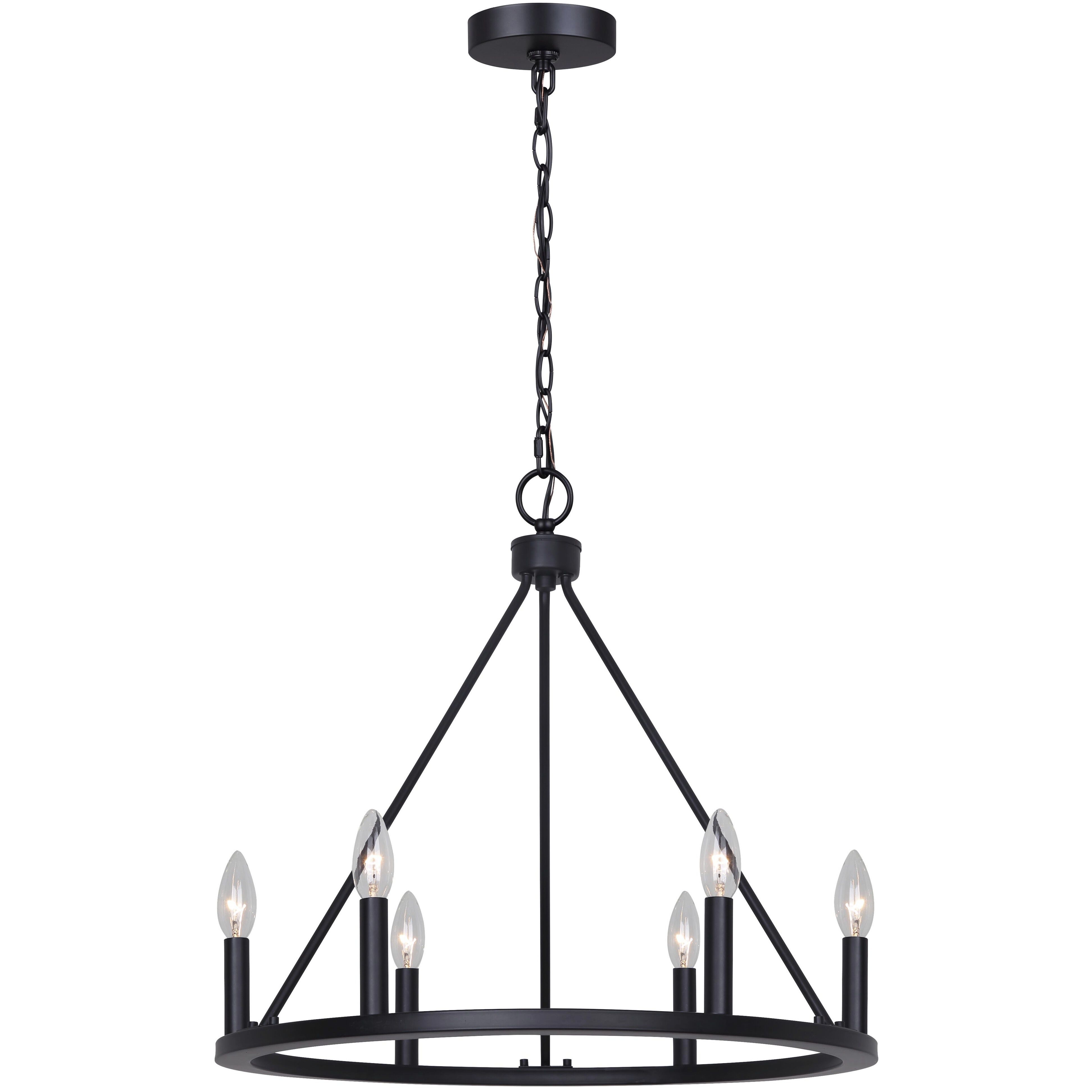 Mara 6 Light 26 inch Black Chandelier Ceiling Light