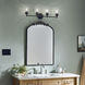 Winslow 4 Light 30 inch Black Wall Mt Bath 4 Arm Wall Light